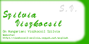 szilvia viszkocsil business card